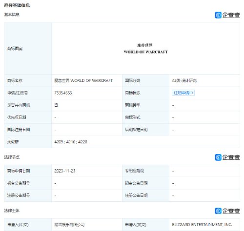 回歸再添訊號!暴雪再申請《魔獸世界》商標