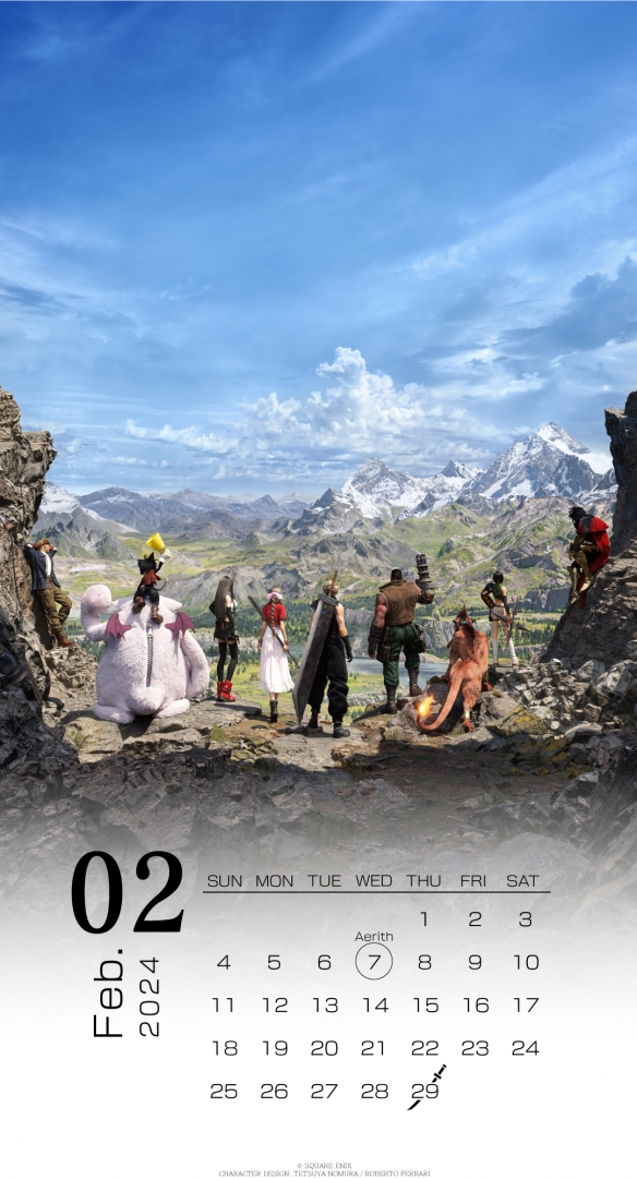 《最終幻想7：重生》2月日歷壁紙公佈！旅程即將開啟