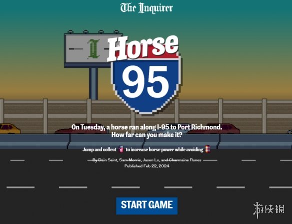 《費城詢問報》推出整活惡搞跳躍遊戲《Horse 95》！